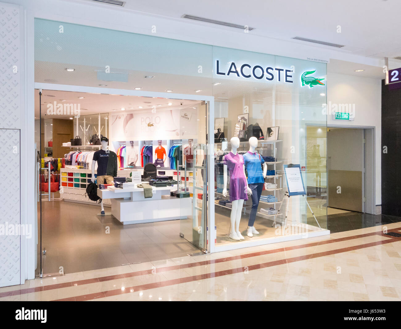Boutique Lacoste, Malaisie Photo Stock 