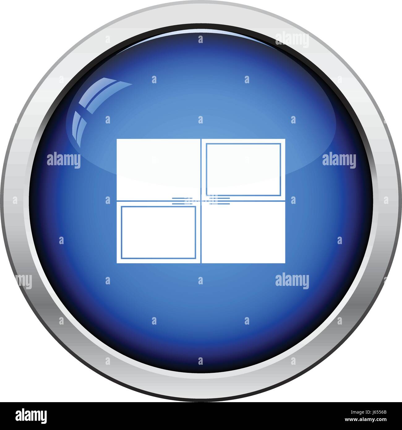 L'icône de l'armoire murale. Bouton brillant design. Vector illustration. Illustration de Vecteur