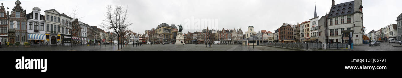 Monument statue square place Belgique Flandre gand histoire historique de voyage Banque D'Images