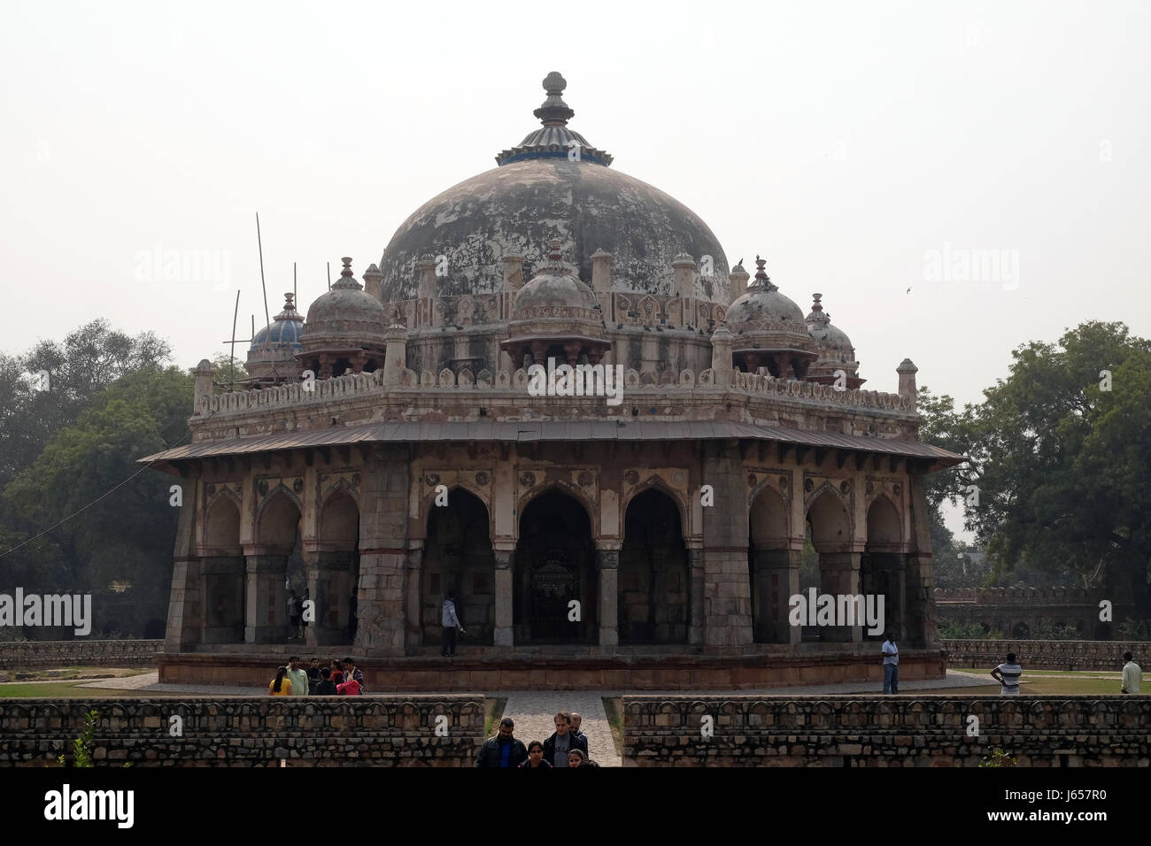 Isa Khan tombe, Tombe de Humayun complexe, Delhi, Inde, 13 février 2016 Banque D'Images