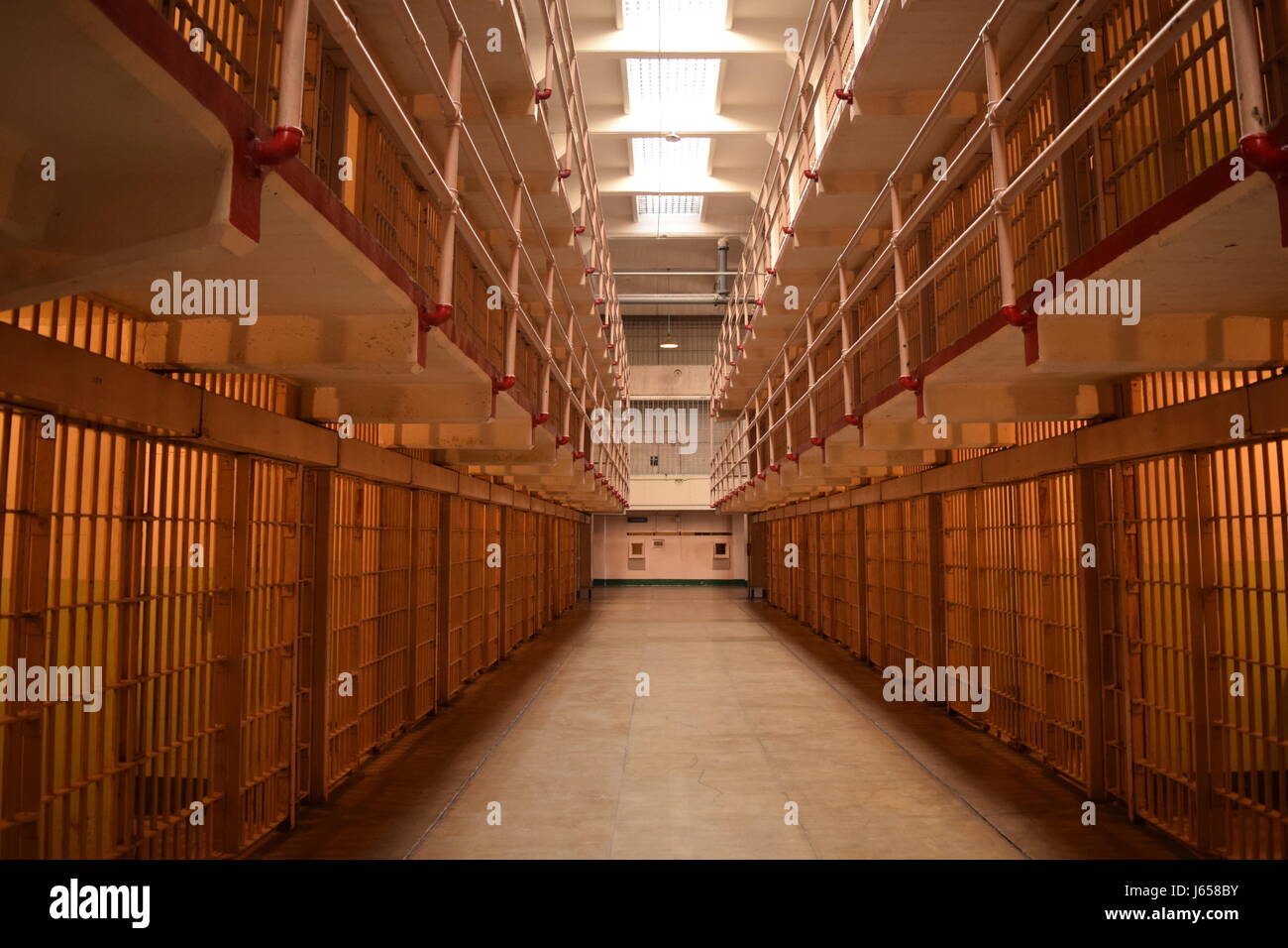 À l'intérieur de la prison d'Alcatraz Banque D'Images