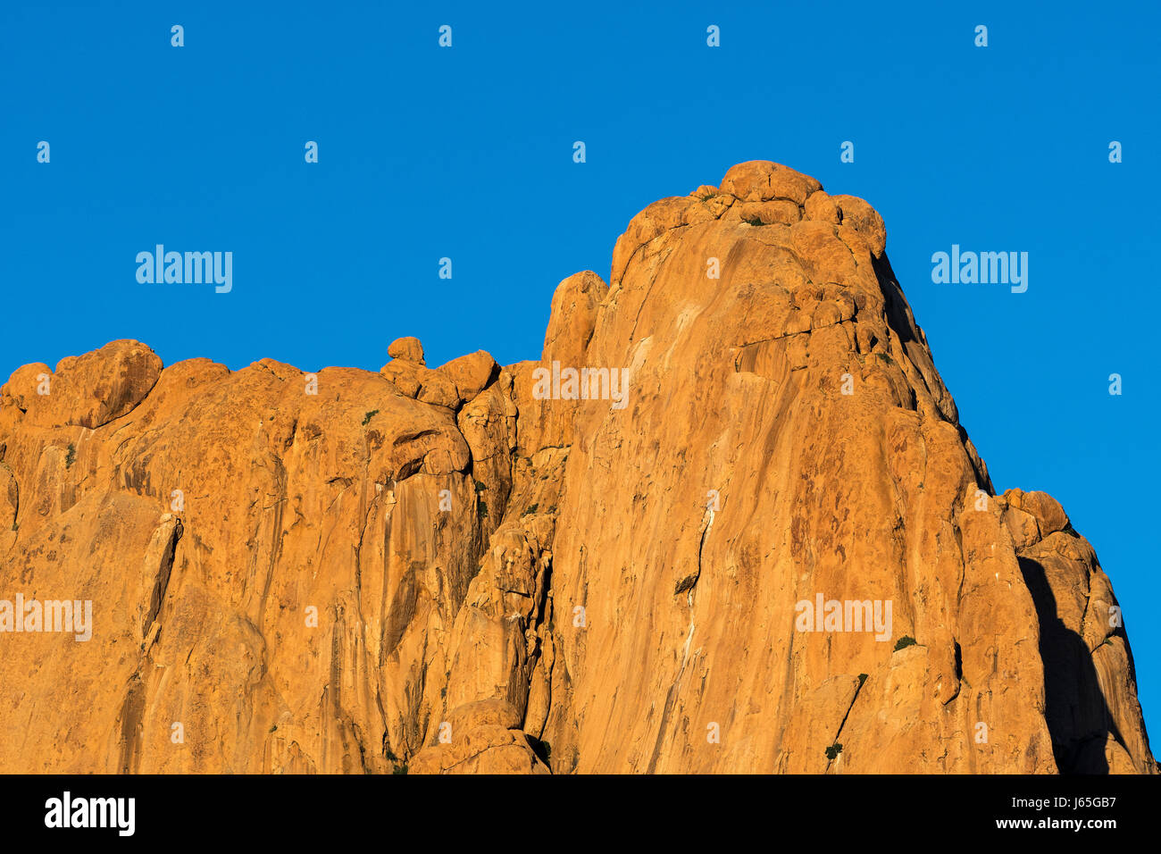 La Namibie, lo Spitzkoppe. La Namibie, le Spitzkoppe peak Banque D'Images