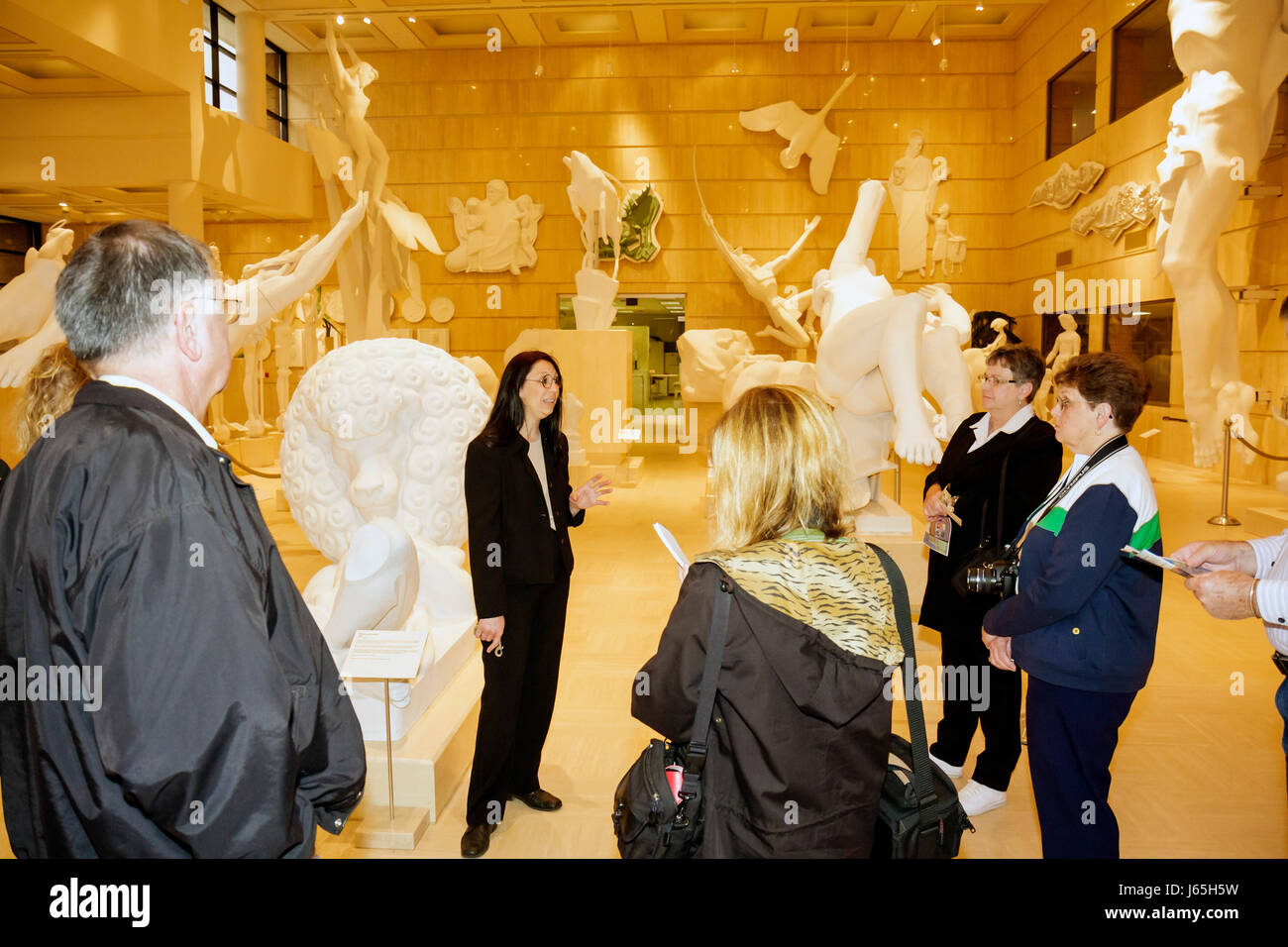 Michigan Saginaw, University Center, Saginaw Valley State University, Arbury Fine Arts Center, Marshall M. Fredericks Sculpture Museum, galerie principale, guide, Banque D'Images