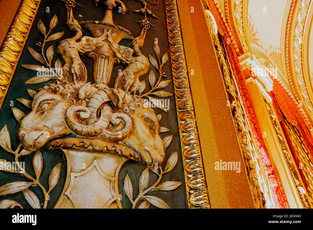 Michigan Saginaw,Temple Theatre,théâtre,préservation,1927,bâtiment,Osgood & Osgood Architects,intérieur,ornemental,détail architectural,décorati Banque D'Images