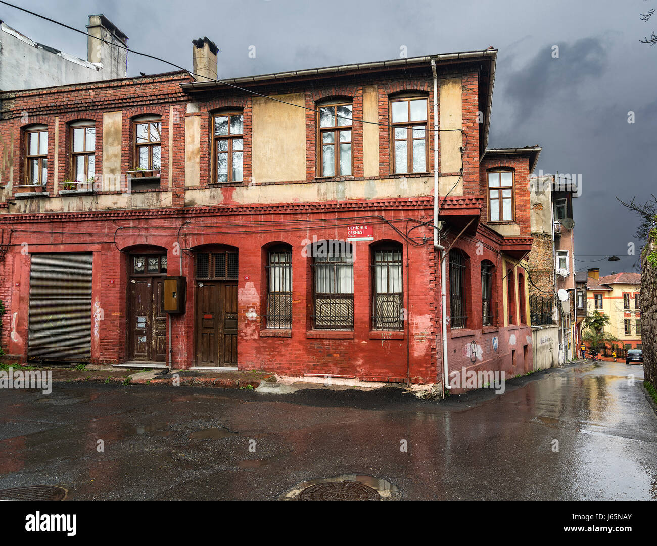 Balat historique maisons anciennes Banque D'Images
