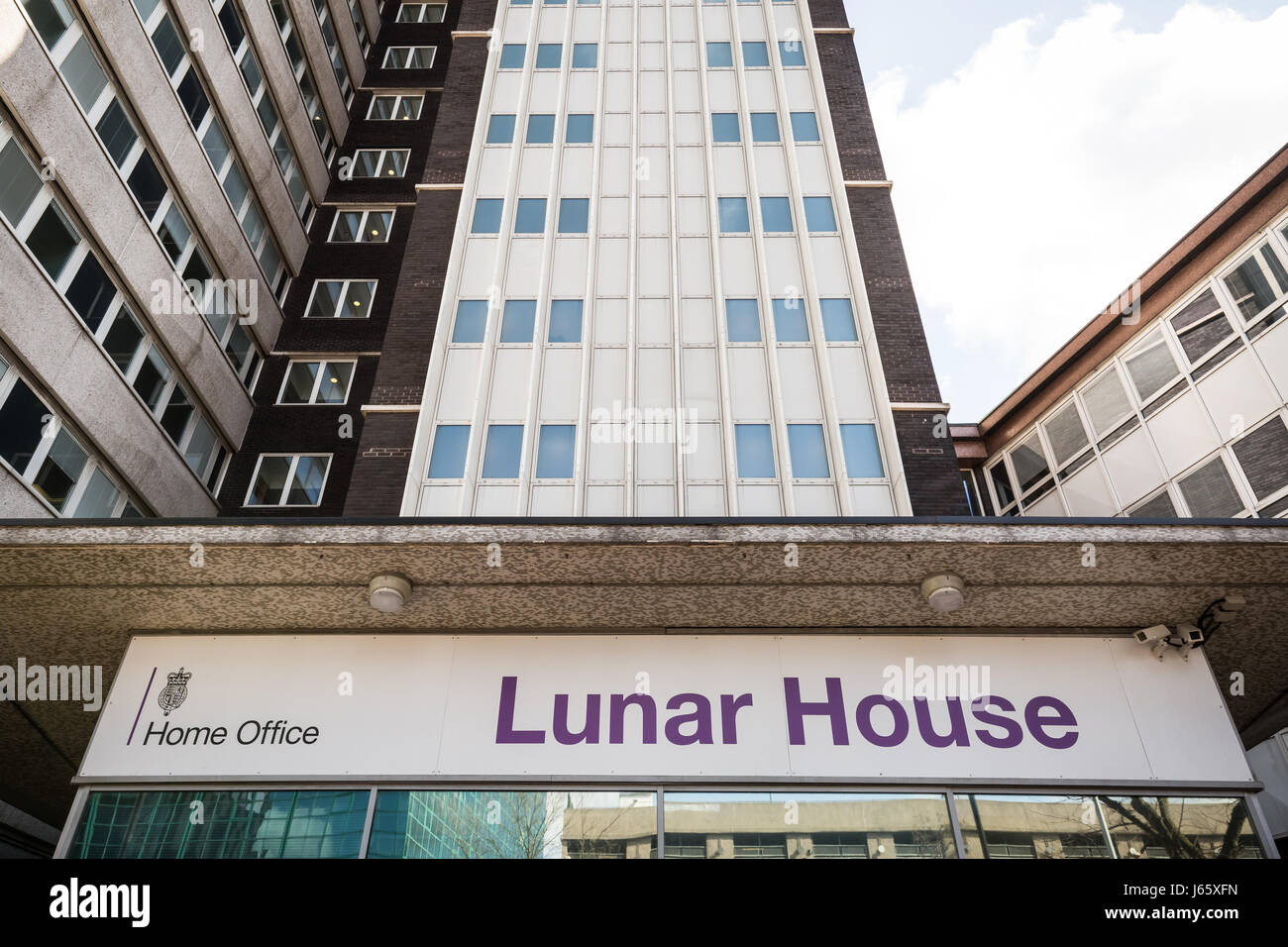 Le Home Office UK Visas et Immigration au bureau maison lunaire à Croydon, London, UK. Banque D'Images