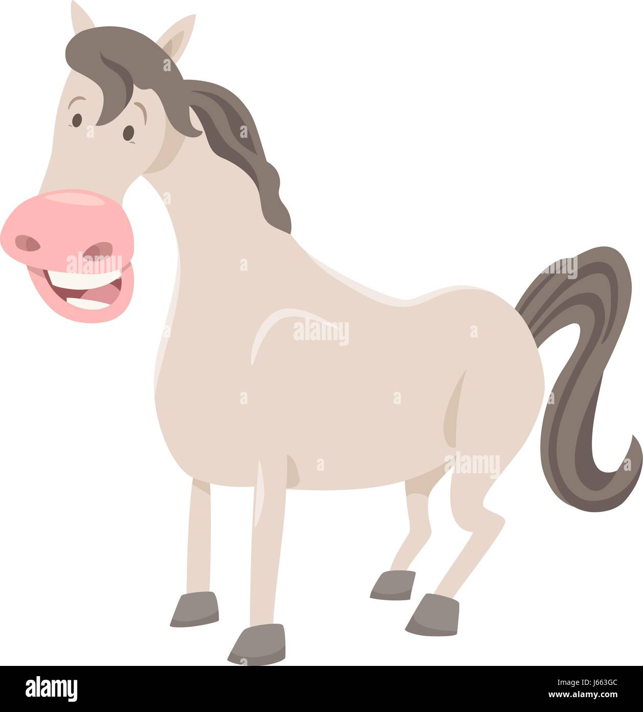 Cartoon Illustration de Funny Horse Farm Animal Illustration de Vecteur