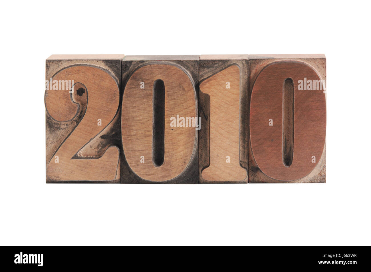 De nouveaux numéros de l'année années modèle type de construction bois isolés font l'écriture horizontale Banque D'Images