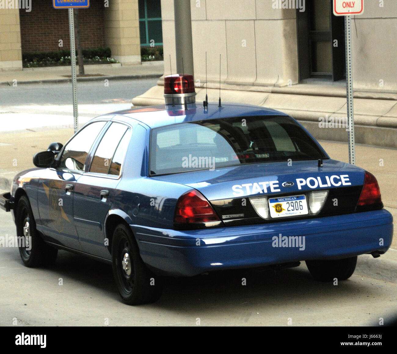 Voiture de police de l'État du Michigan Banque D'Images