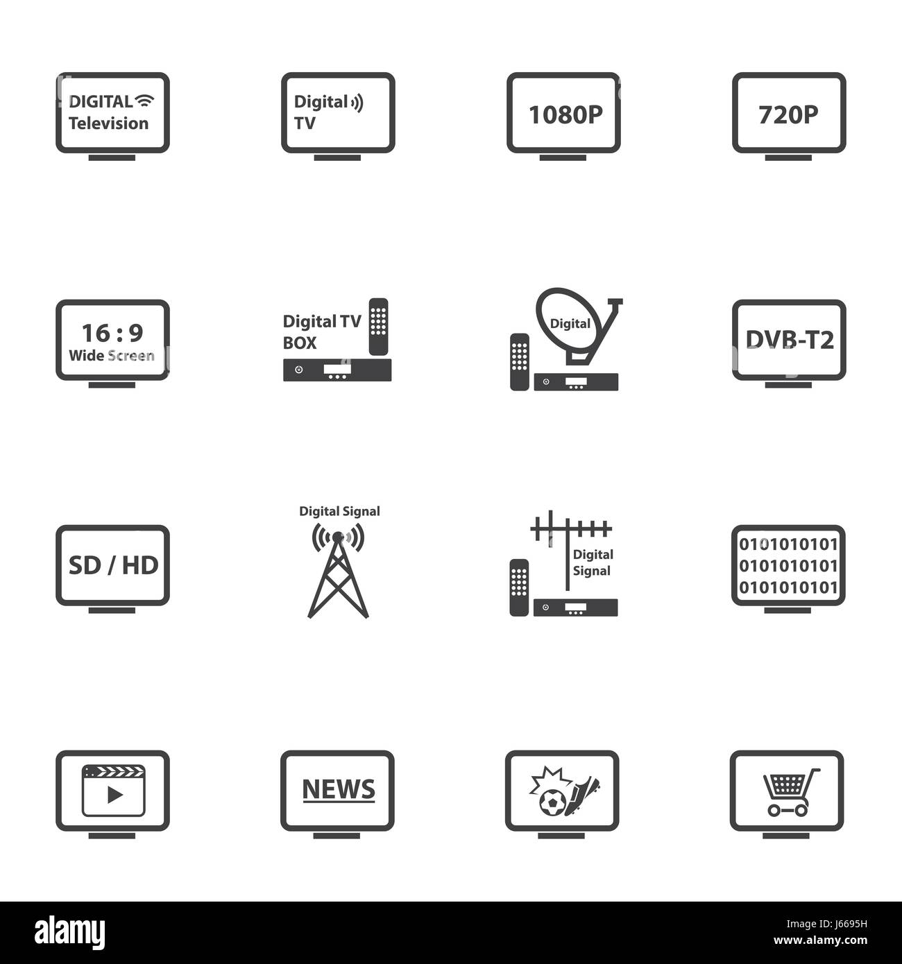 Concept de la télévision numérique avec la texture de fond. Vector Illustration de Vecteur