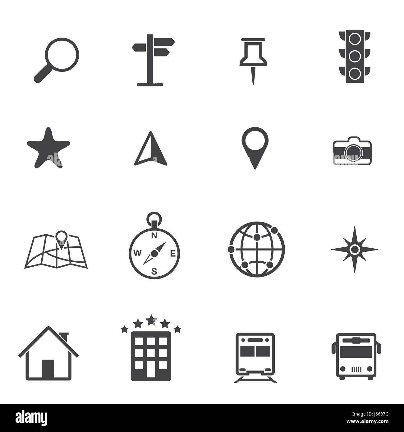 Pictogramme de navigation Banque d'images noir et blanc - Page 2 - Alamy