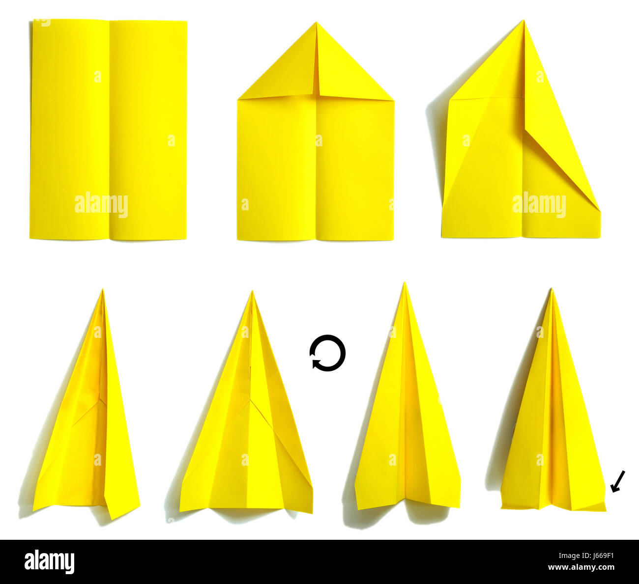 Planequotpaper planequot origami papier décoratif de rainage procédure de l'assemblée Banque D'Images
