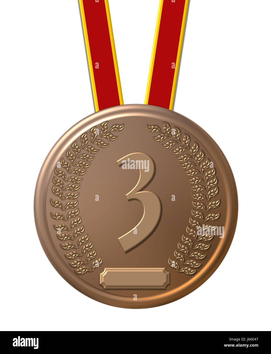Métal précieux honneur gagnant place bronze bronze métal précieux trophée honneur Banque D'Images