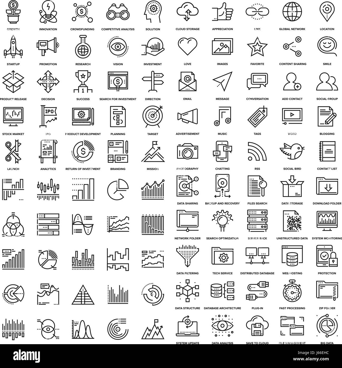 Ligne Web Icons Illustration de Vecteur