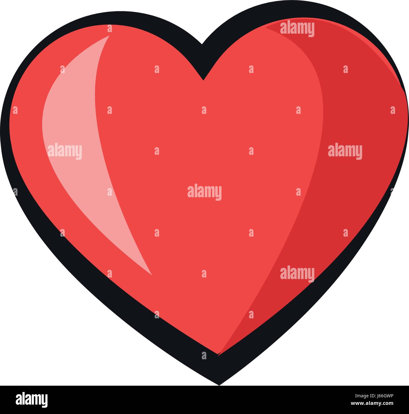 Cœur Amour Cartoon Cute Adorable Romantique De Droit Image Vectorielle Stock Alamy