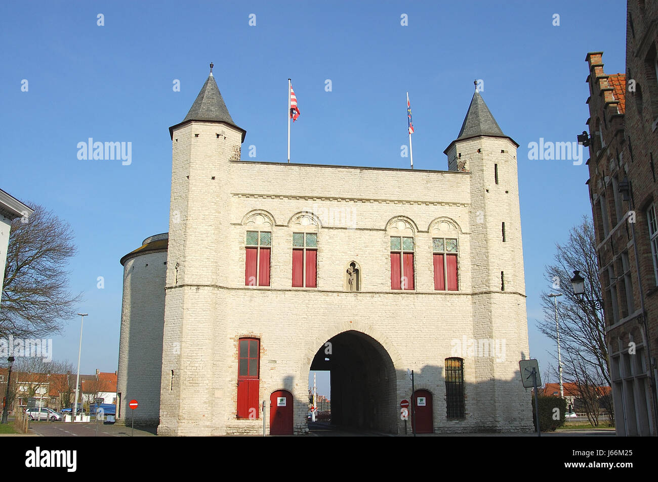 Kruispoort à Bruges Banque D'Images