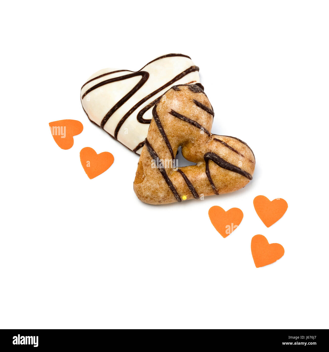 Brun brun-orange, sucre brun feuille de biscuit de papier papier dessert Banque D'Images