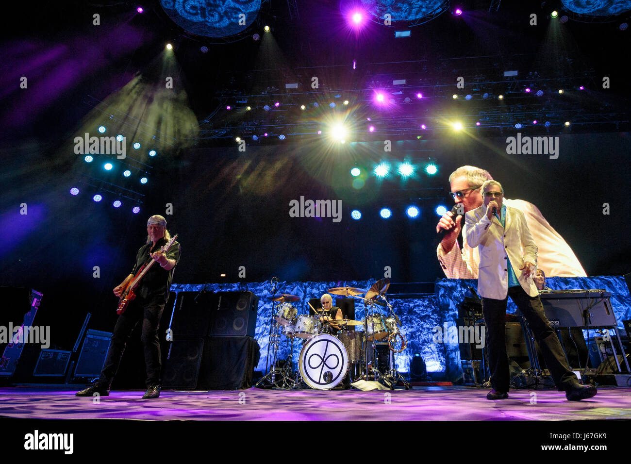 ZAGREB, CROATIE - Mai 16, 2017 : Deep Purple sur scène lors de leur 819 tour à Arena Zagreb. Banque D'Images