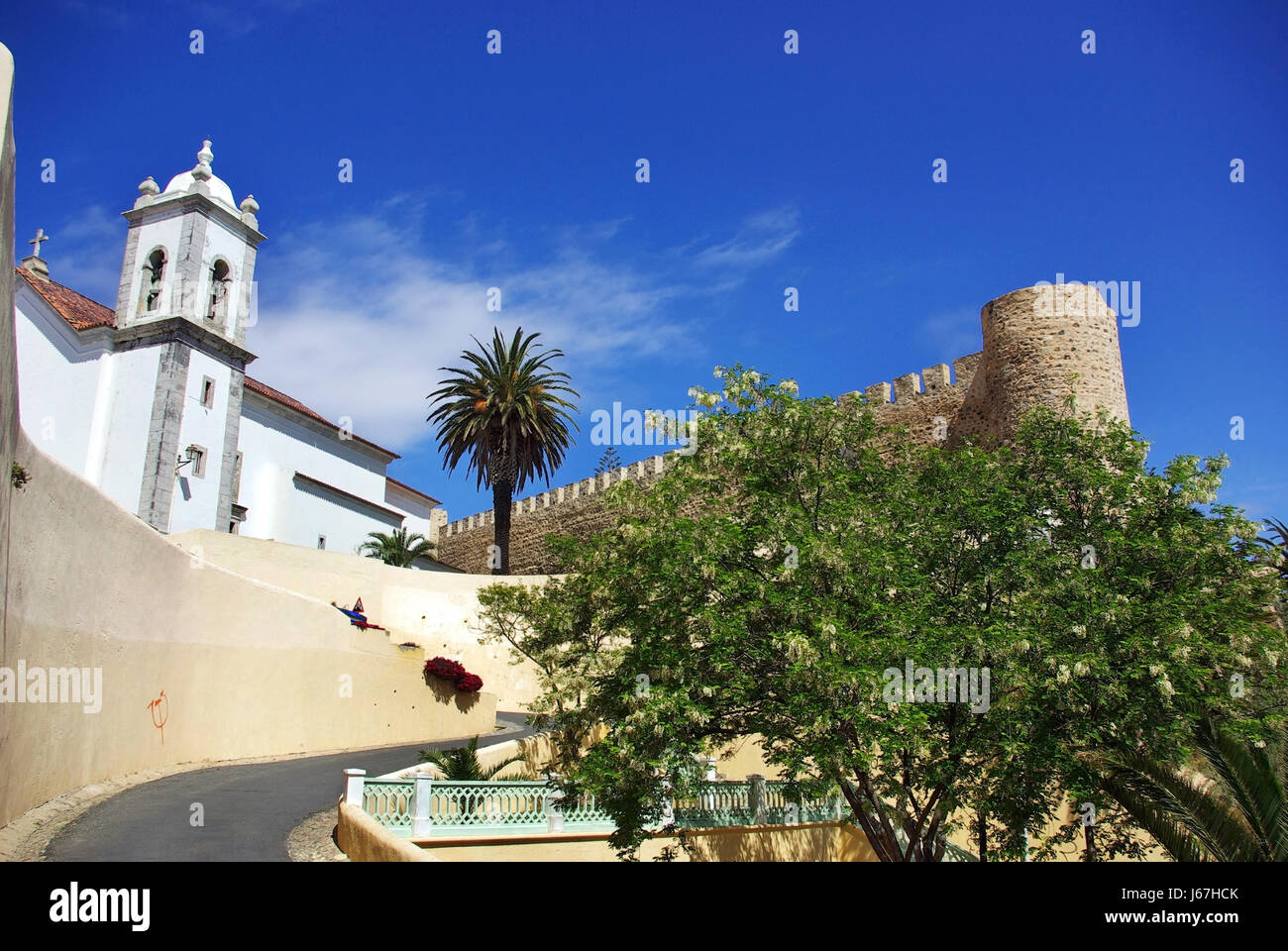 Portugal tour de style forteresse style architectural architecture construction Banque D'Images