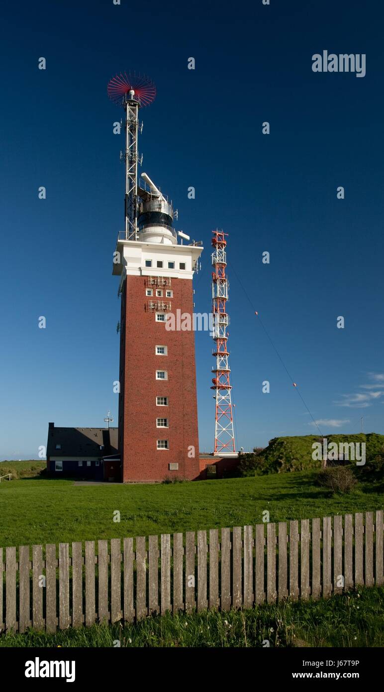 Balise de navigation Allemagne République fédérale allemande mât radio phare isle Banque D'Images