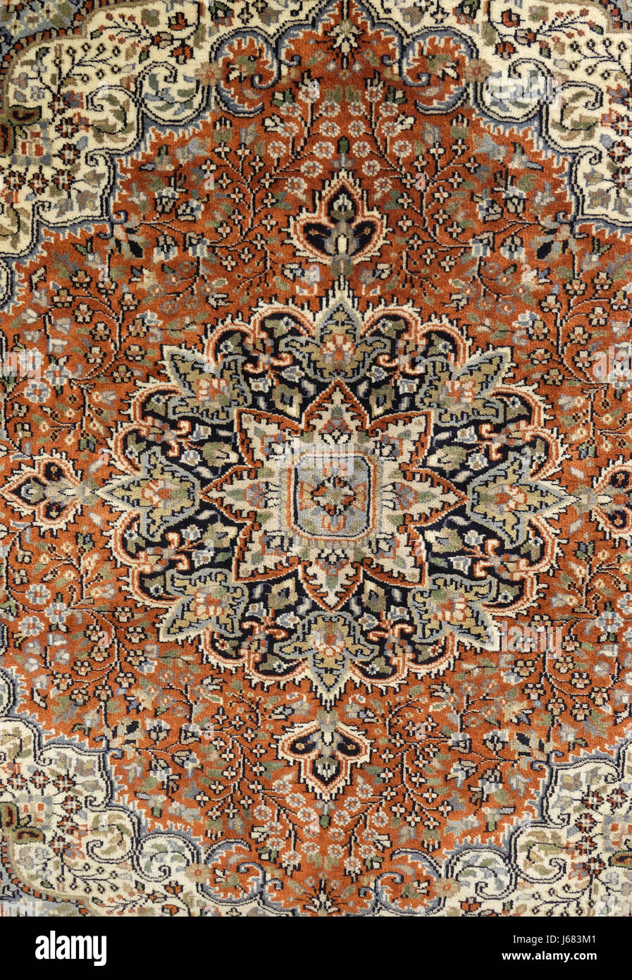 Tapis tissé à la main, de l'artisanat oriental à Jaipur, Rajasthan, Inde le 16 février 2016. Banque D'Images