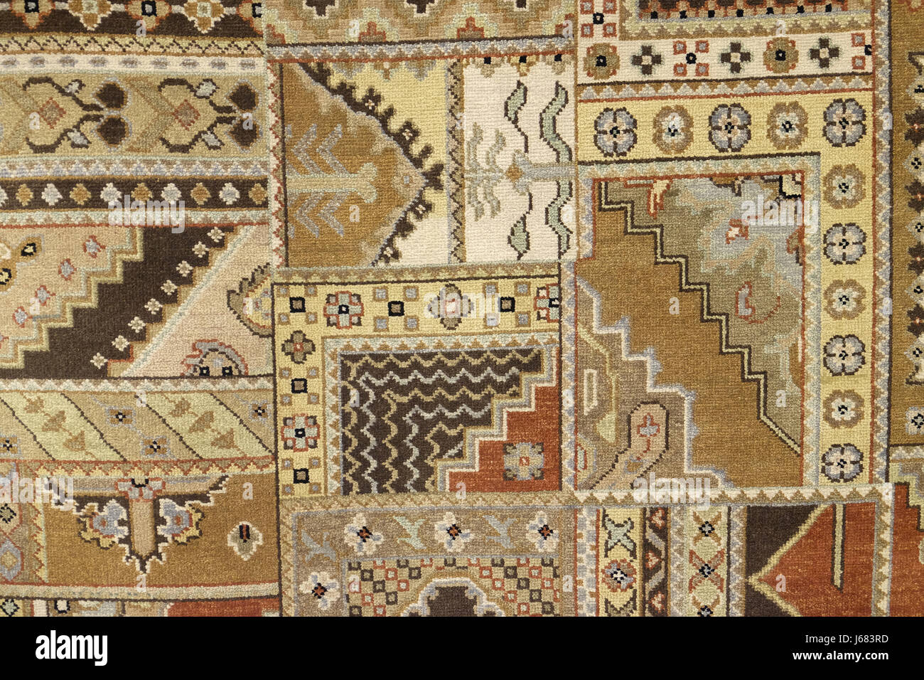 Tapis tissé à la main, de l'artisanat oriental à Jaipur, Rajasthan, Inde le 16 février 2016. Banque D'Images