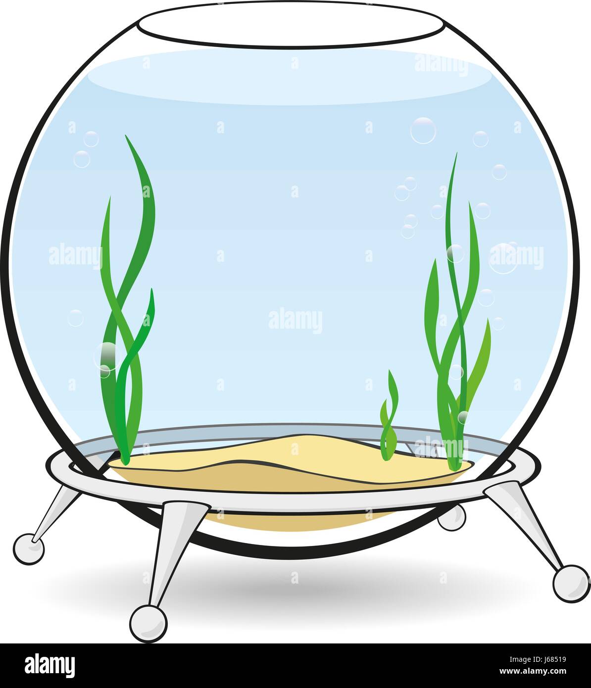Un aquarium pour les poissons ronds Illustration de Vecteur