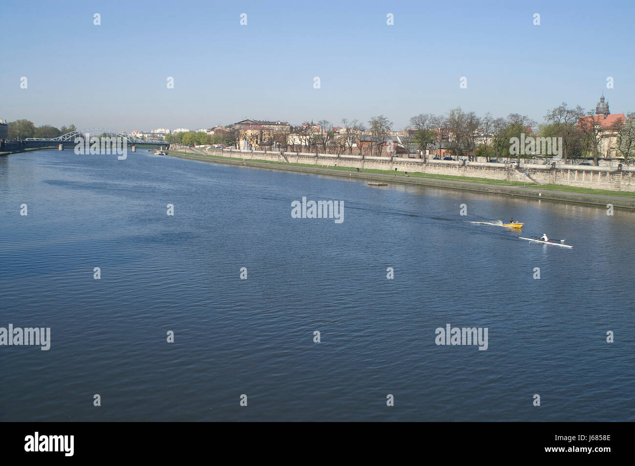 Aviron Aviron de l'eau de la rivière ligne cracovie été summerly environnement environnement Banque D'Images