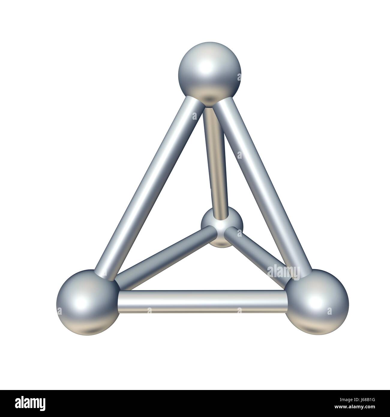 Atome pyramide cubes spatiale modèle solide isolé de l'objet connecté affinité Banque D'Images