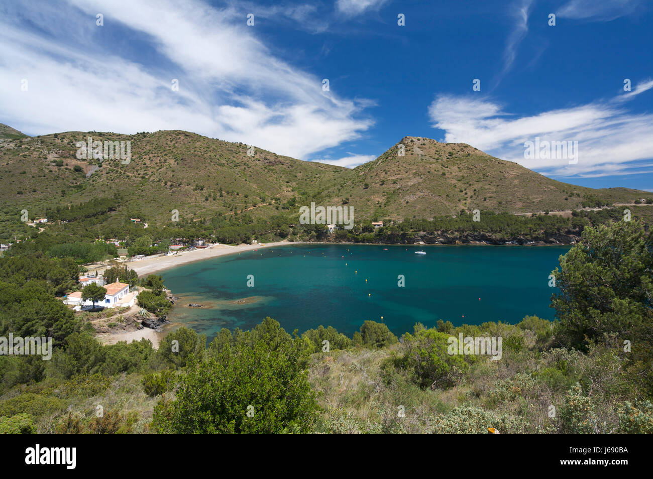 Cala Montjoi,Costa Brava, ESPAGNE Banque D'Images