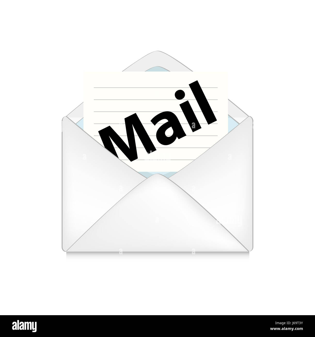 Projet de conception de modèle de plan projet concept courrier ouvert icône enveloppe www internet Banque D'Images