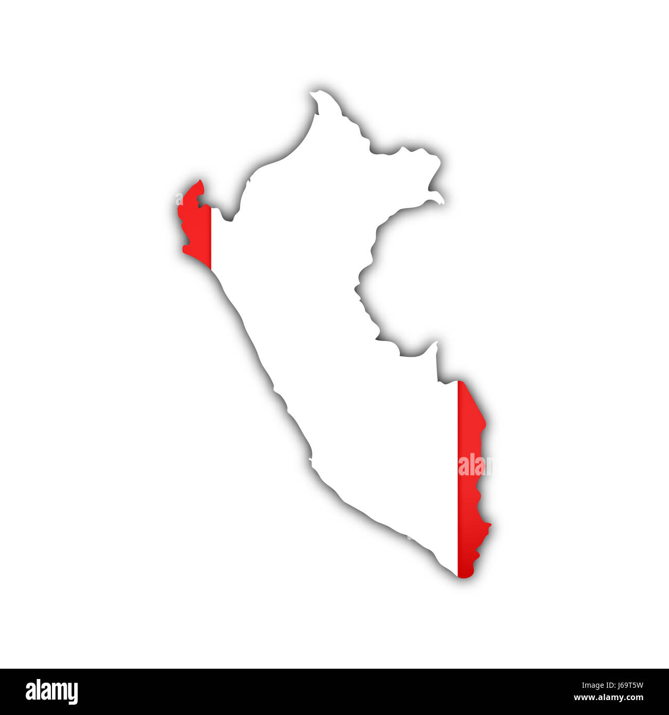 Drapeau Amérique Pérou du sud atlas des cartes carte du monde graphique voyage basané noir Banque D'Images