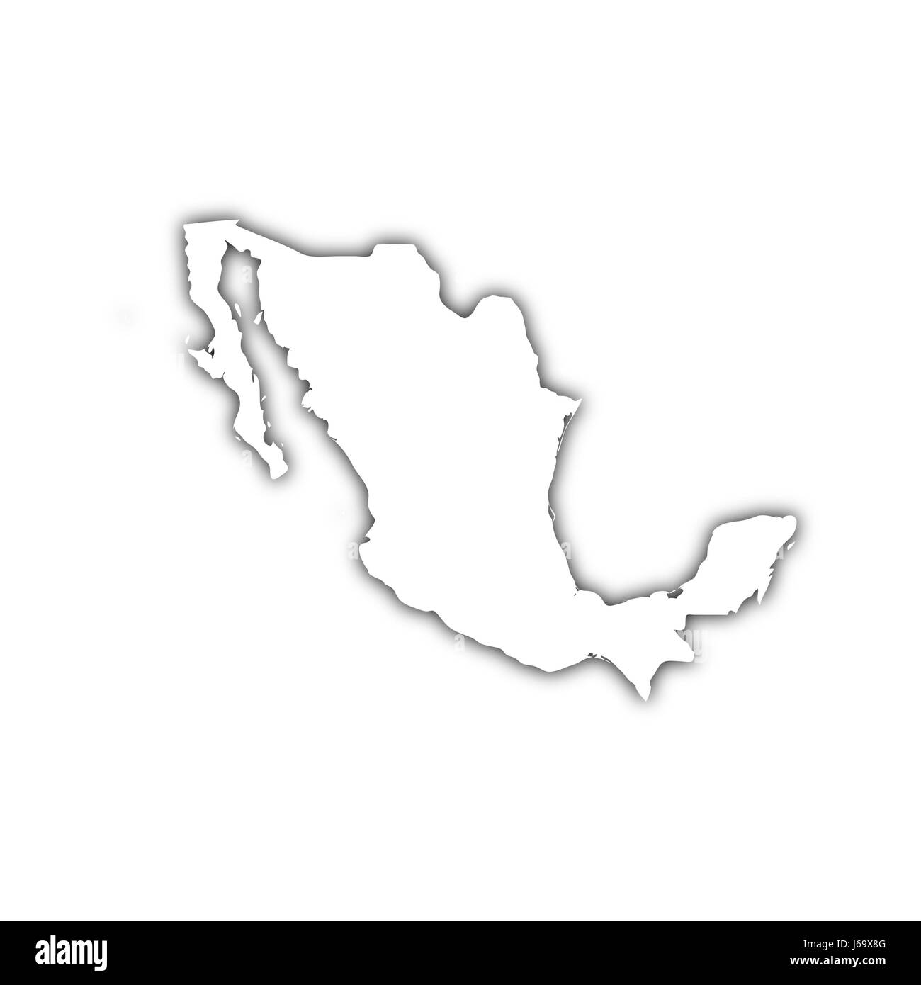 Drapeau de l'Amérique du Nord Carte de l'atlas du monde mexique noir graphiques Banque D'Images