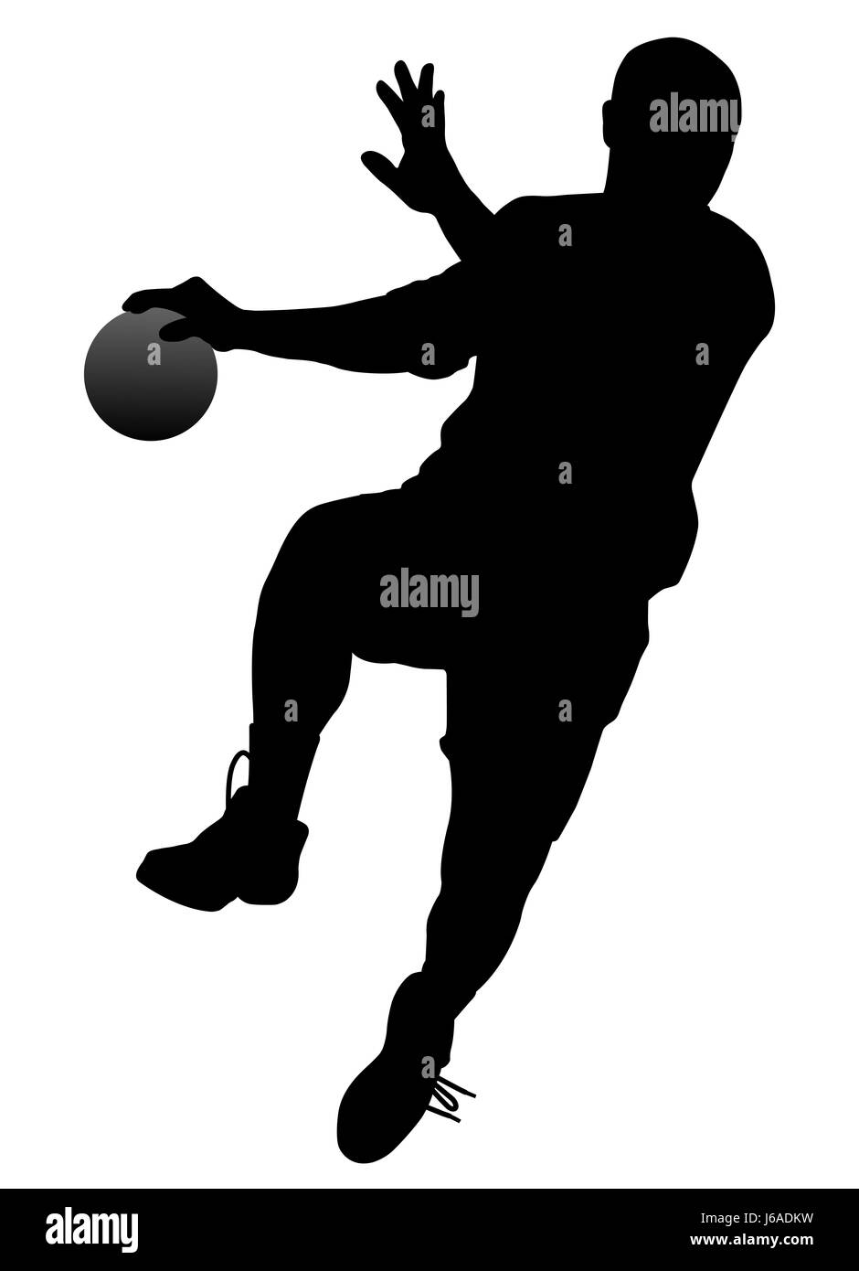 Sports Le sport masculin Masculin handball player silhouette man shoot sport sports Banque D'Images