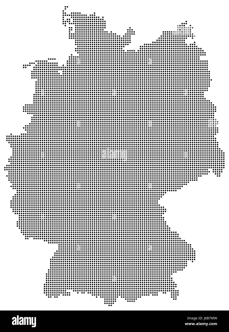 Allemagne - Carte à points Banque D'Images