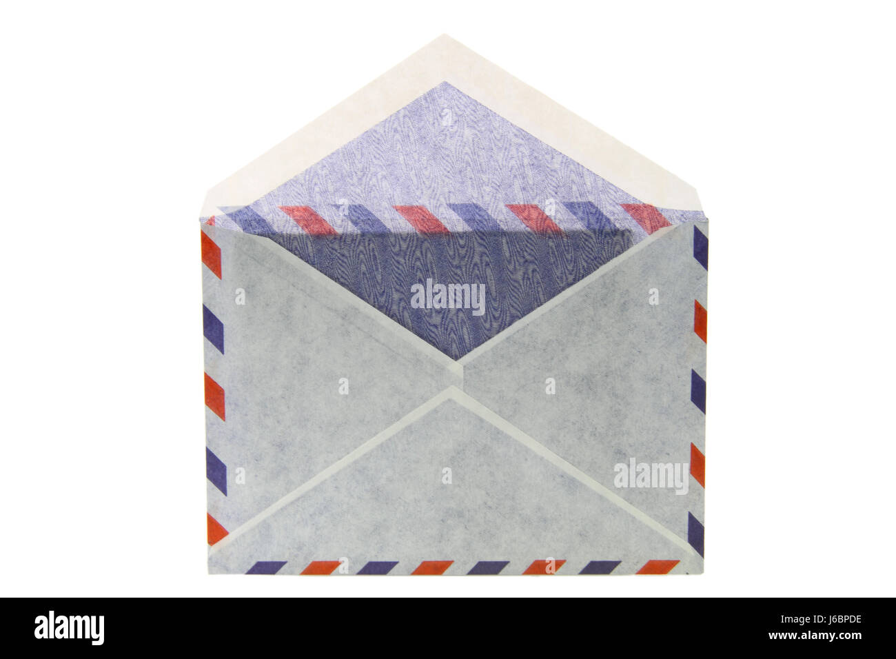 Bleu enveloppe airmail lettre de communication transmettre l'enveloppe archaïque Banque D'Images
