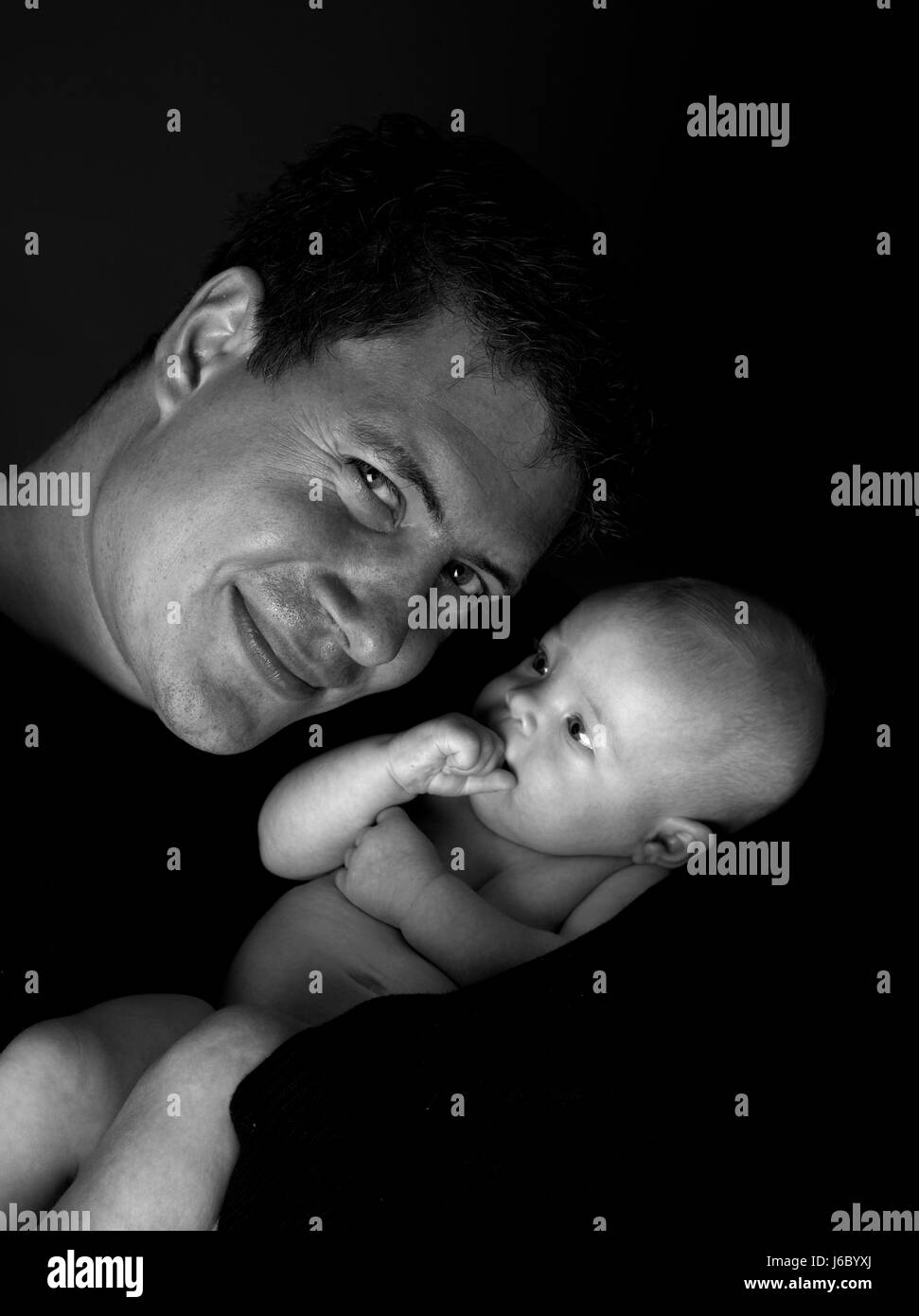 bébé avec papa Banque D'Images
