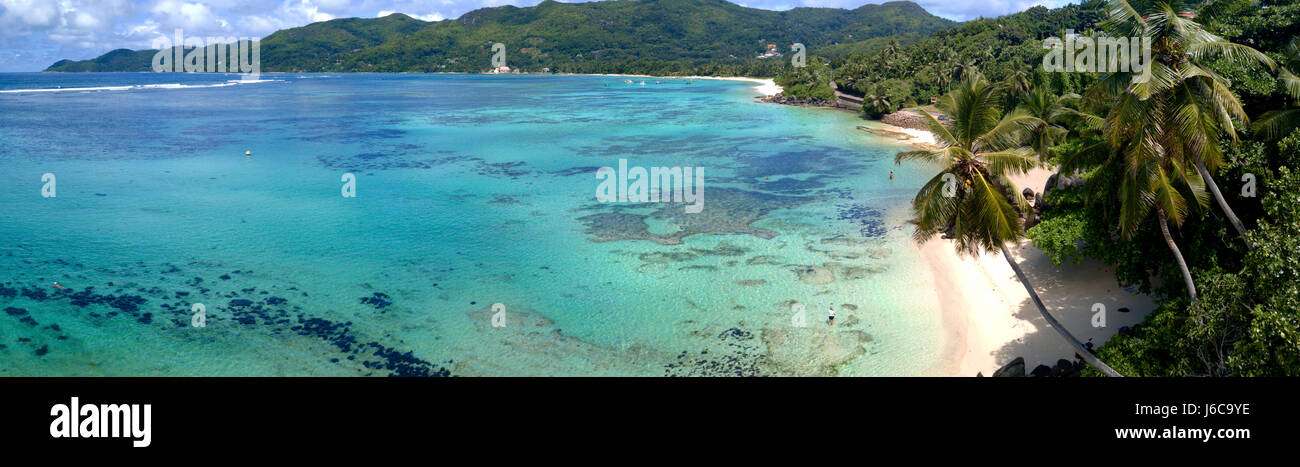 Tropical Beach Anse Royale, Mahe, Seychelles Banque D'Images