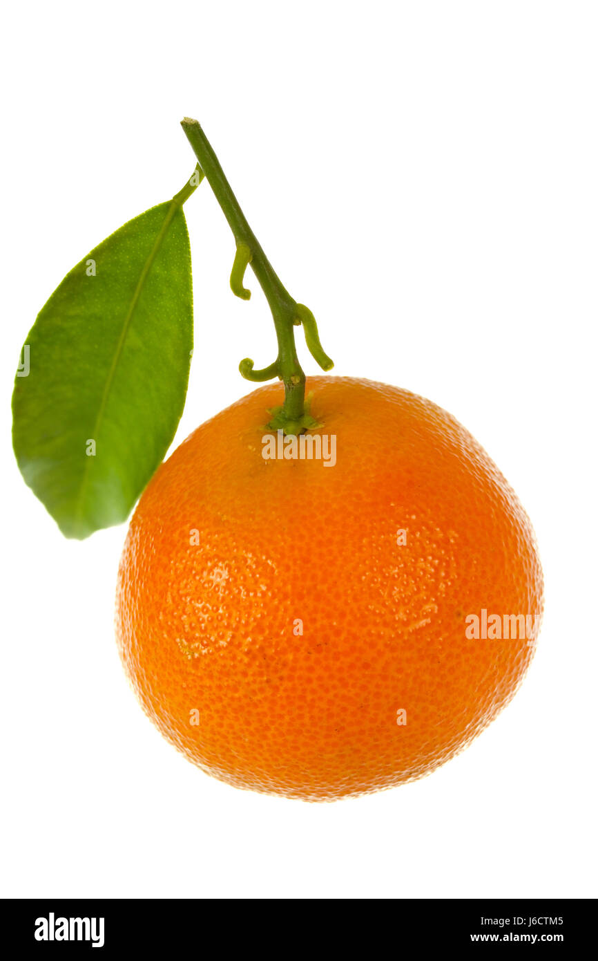 En option orange Jus d'orange Jus de fruits jus de mandarine orange feuille page Banque D'Images