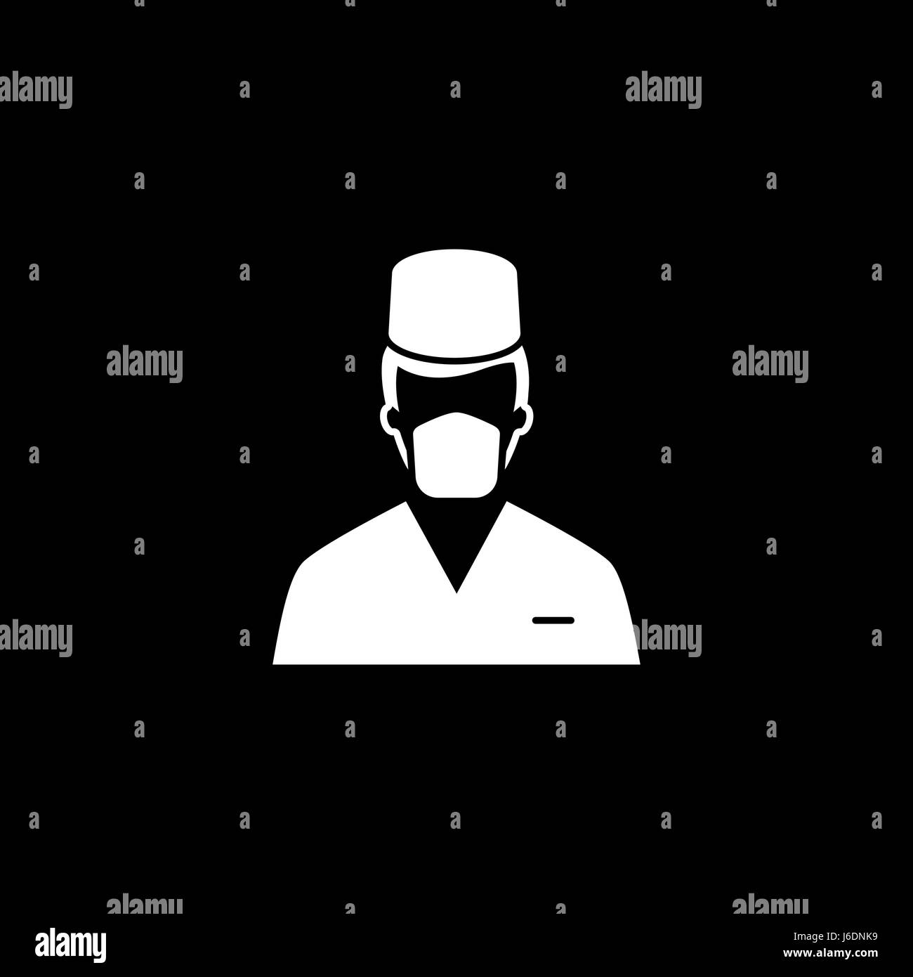 Susgeon Icône. Modèle plat. Illustration isolé. Deux couleurs. Illustration de Vecteur