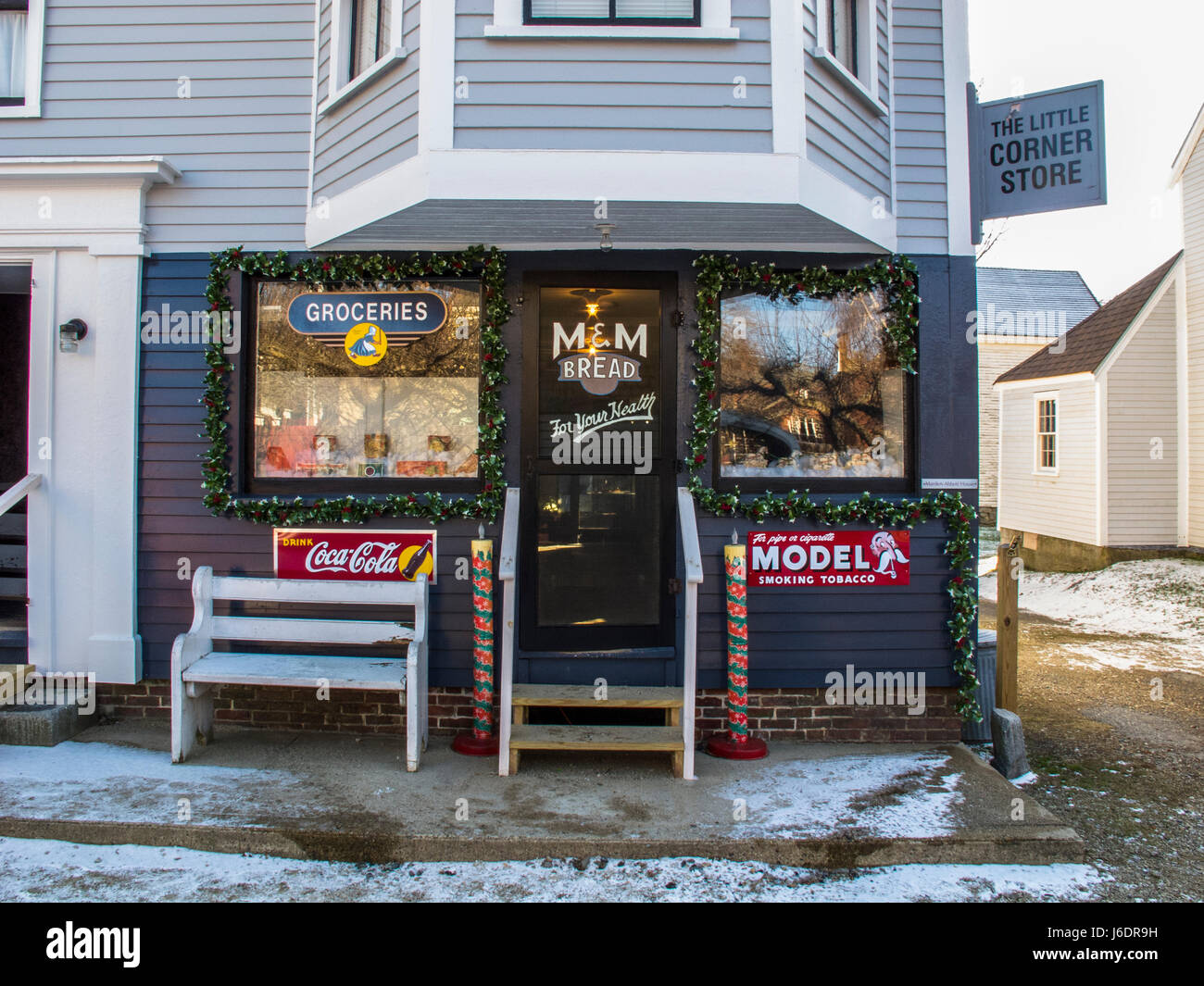 Le petit magasin de Strawbery Banke à Portsmouth, New Hampshire Banque D'Images