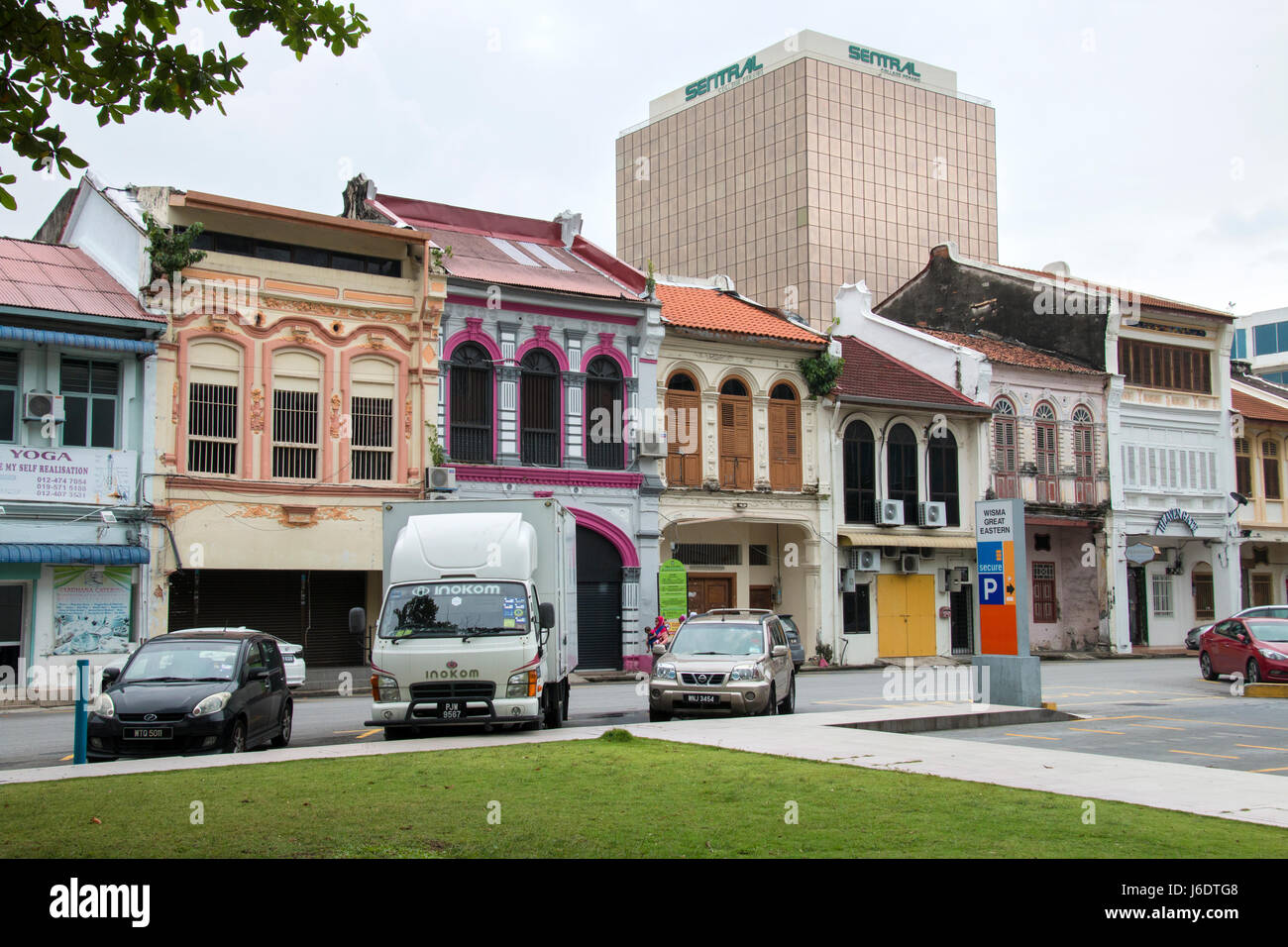 Penang penang malaisie,rue,tour,les vacances en Malaisie, Penang, Street View Banque D'Images