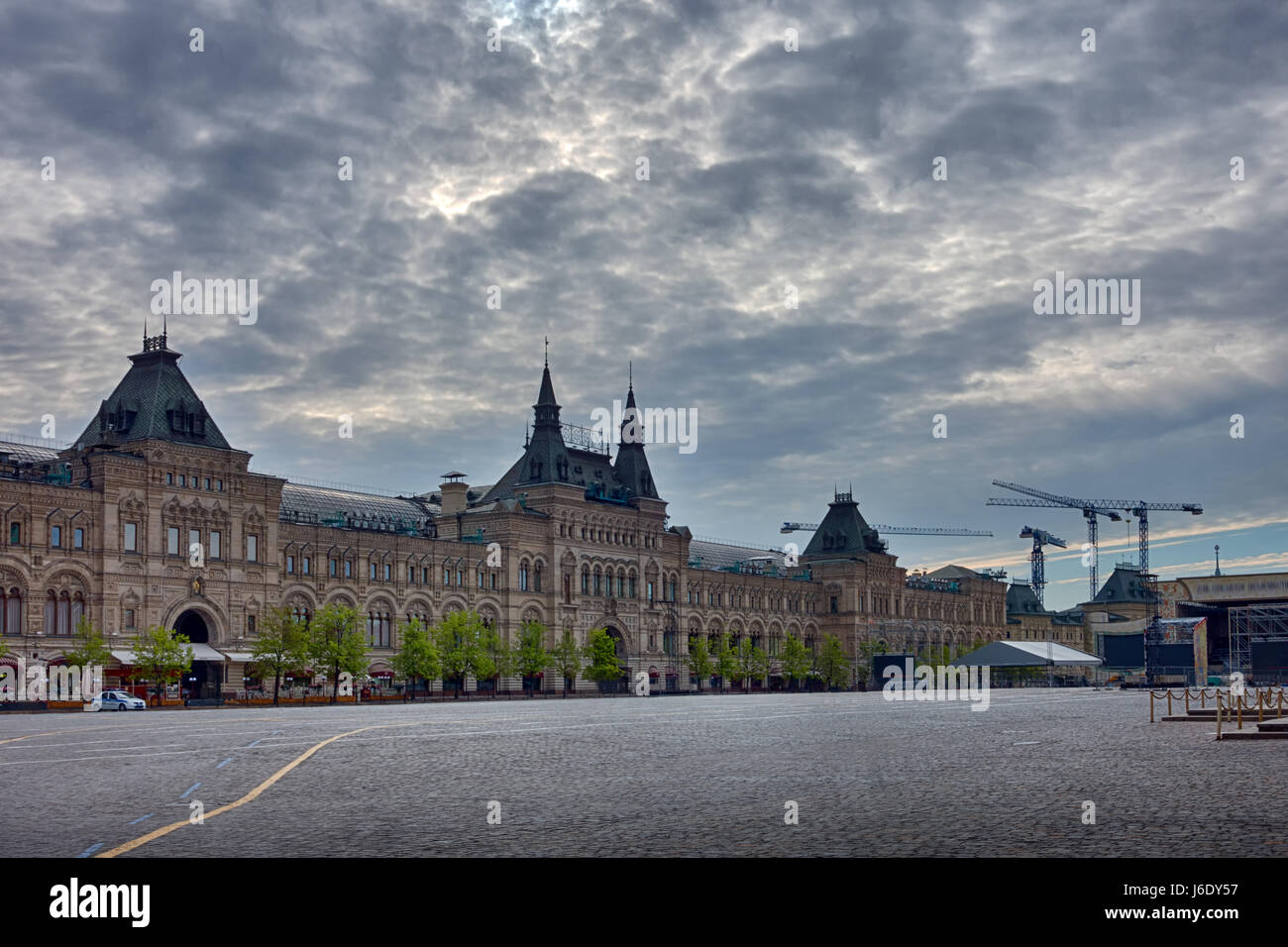 Carré rouge dans la moody matin - Moscou, Russie Banque D'Images