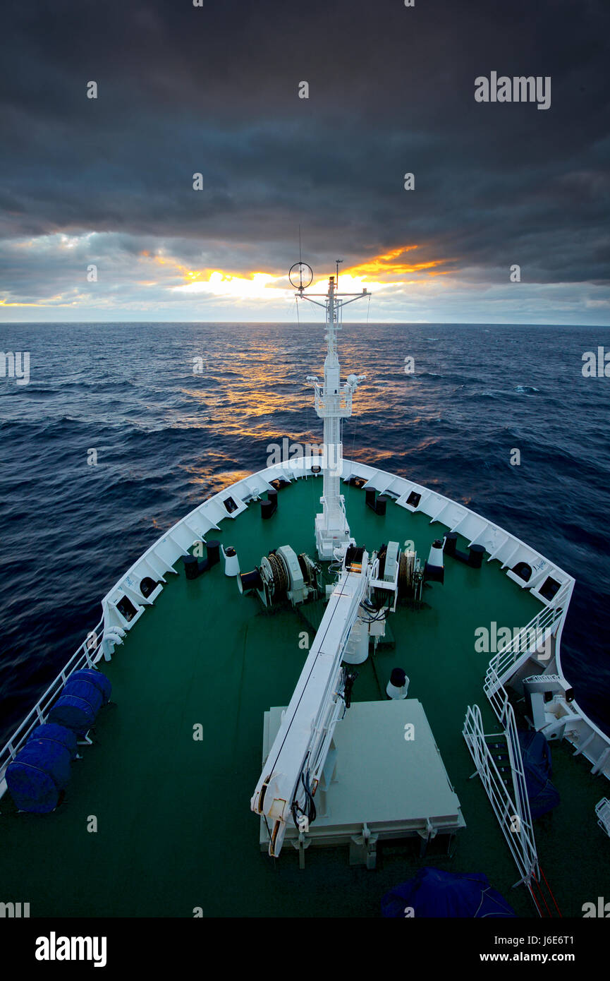 Navire traversant le passage de Drake Banque D'Images