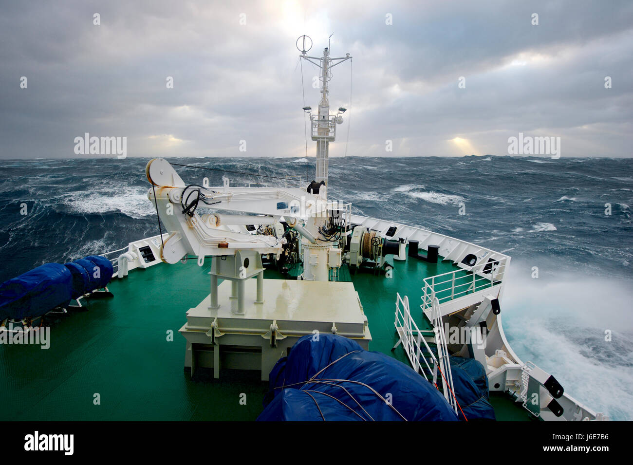 Navire traversant le passage de Drake Banque D'Images