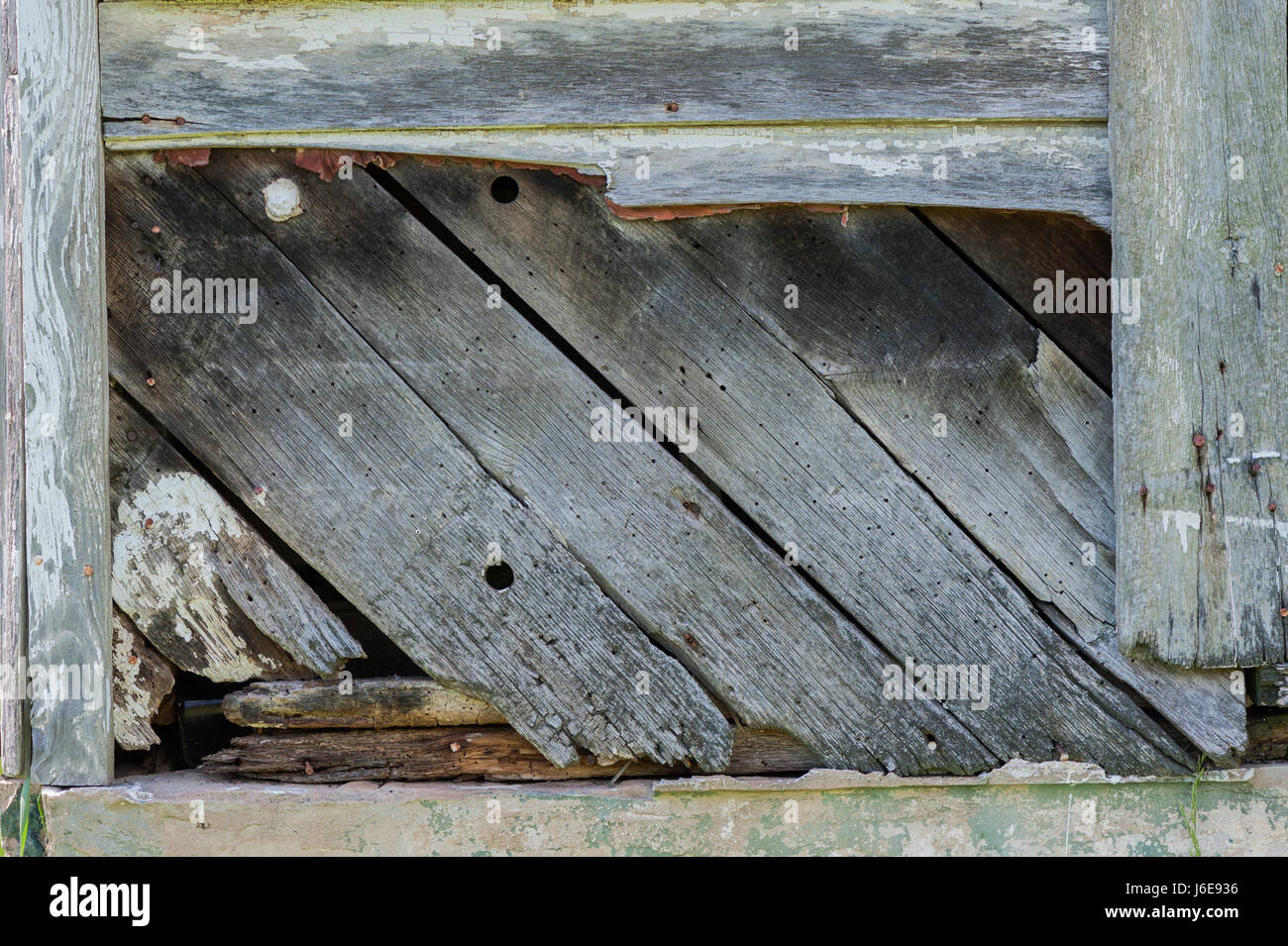 Détail de bois patiné avec de la peinture pour le fond Banque D'Images