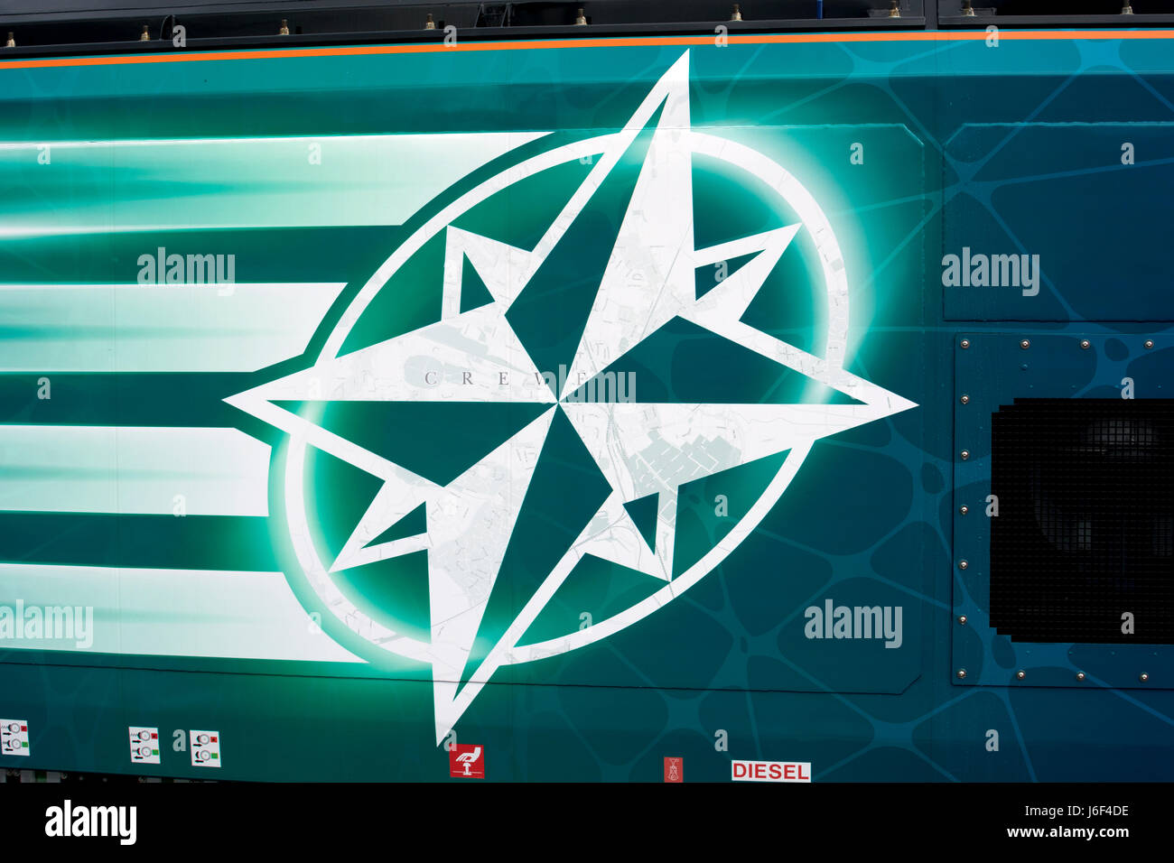 Classe 88 DRS electro-diesel locomotive No 88003 'Genèse', détail, à la Severn Valley Railway, Kidderminster, UK Banque D'Images