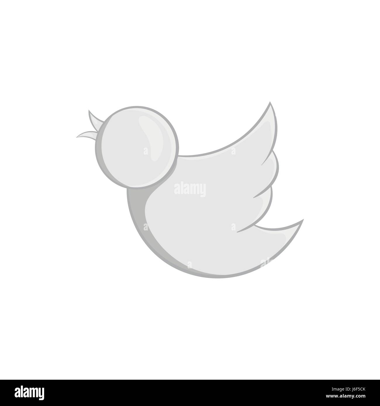 L'icône d'oiseaux, style monochrome noir Illustration de Vecteur