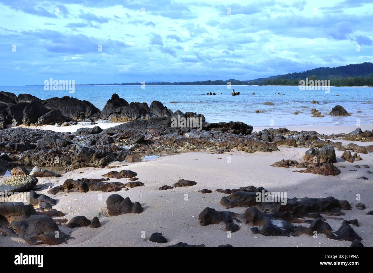 La plage de bord de plage d'Asie seashore rock Thaïlande mer océan eau eau salée Banque D'Images