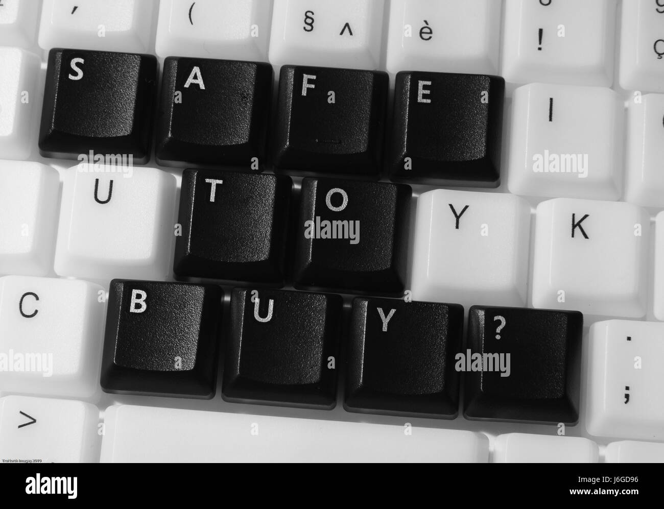 Shopping acheter vol vol risque d'escroquerie de la fraude en ligne Sécurité Sécurité type Banque D'Images